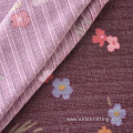 Ribbed Fabric Chunky Floral Printed Fabrics Custom Fabric